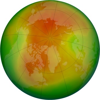 Arctic ozone map for 1989-04